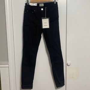 Acne Studios skin 5 pocket regular waist skinny leg/denim black size 28